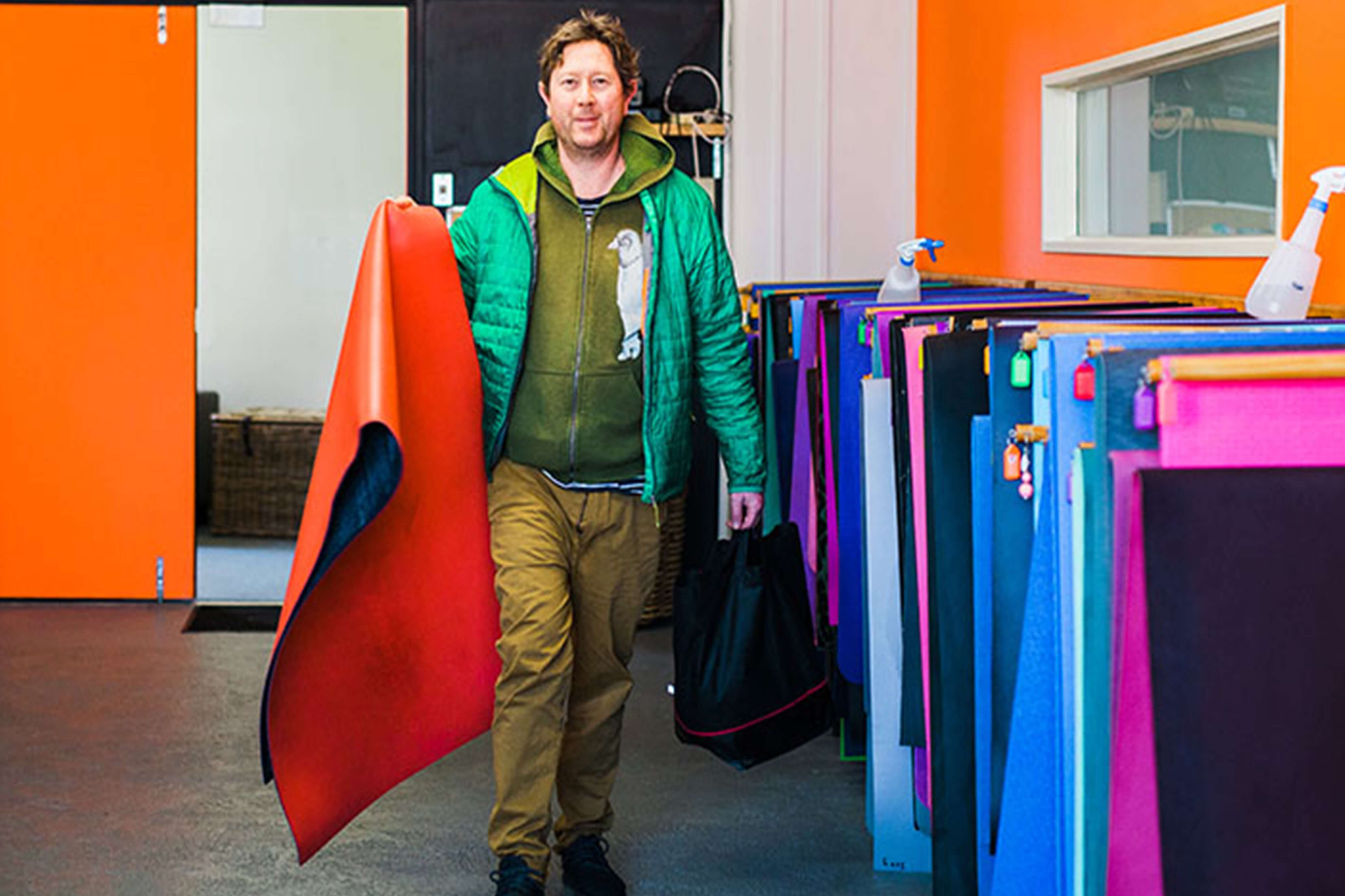 No mat? No problem. We have yoga mats in our Wellington yoga studio.